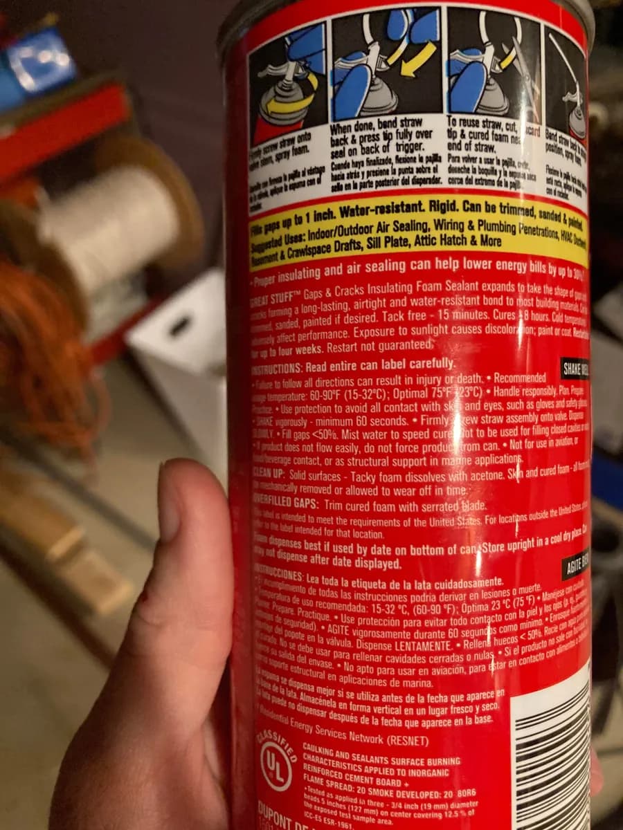 Dow Cracks and Gap filler — 16oz to 12oz