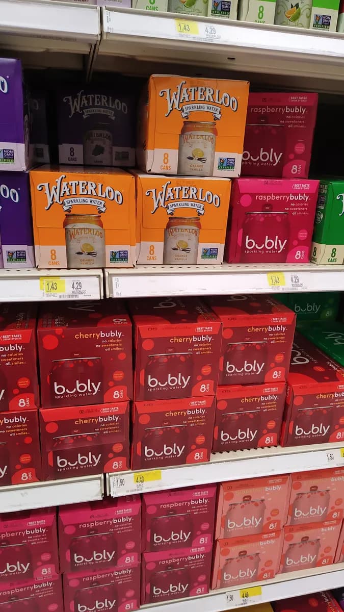 Waterloo seltzer — 12ct to 8ct