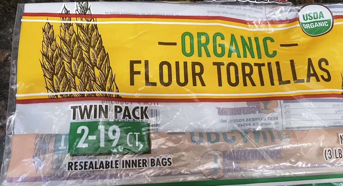 Costco Tortillas — 40ct to 38ct