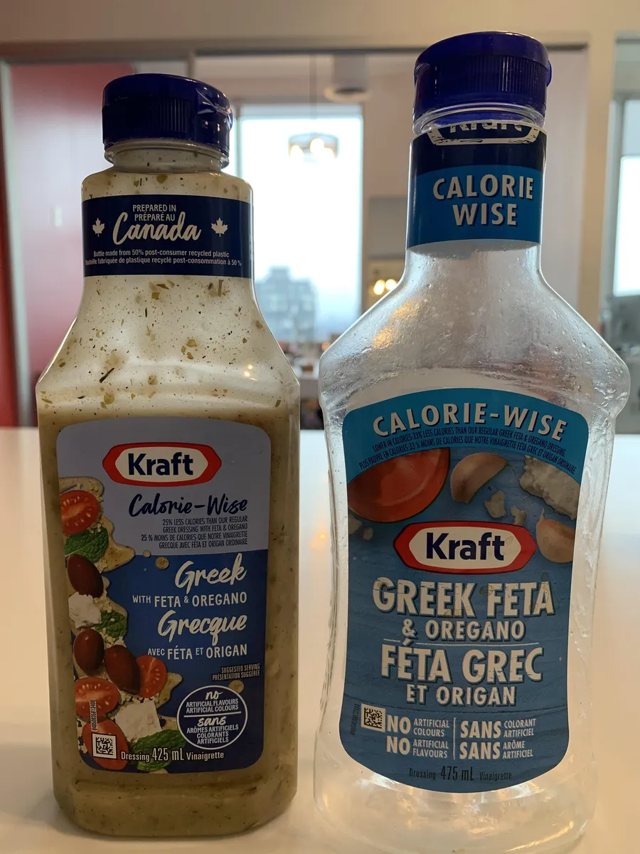 Kraft Calorie-Wise Greek Feta & Oregano Dressing — 425ml to 375ml