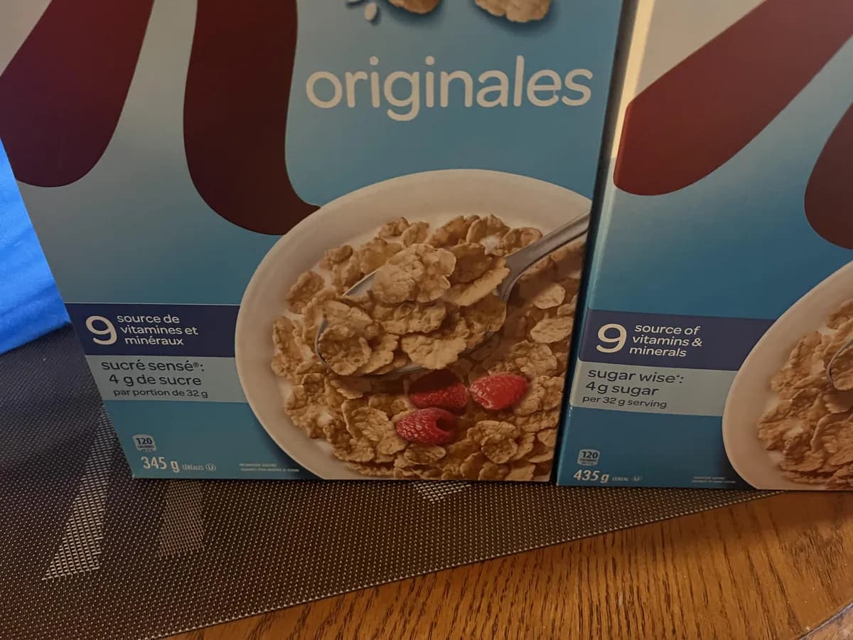 Kellogg Kelloggs cereal package