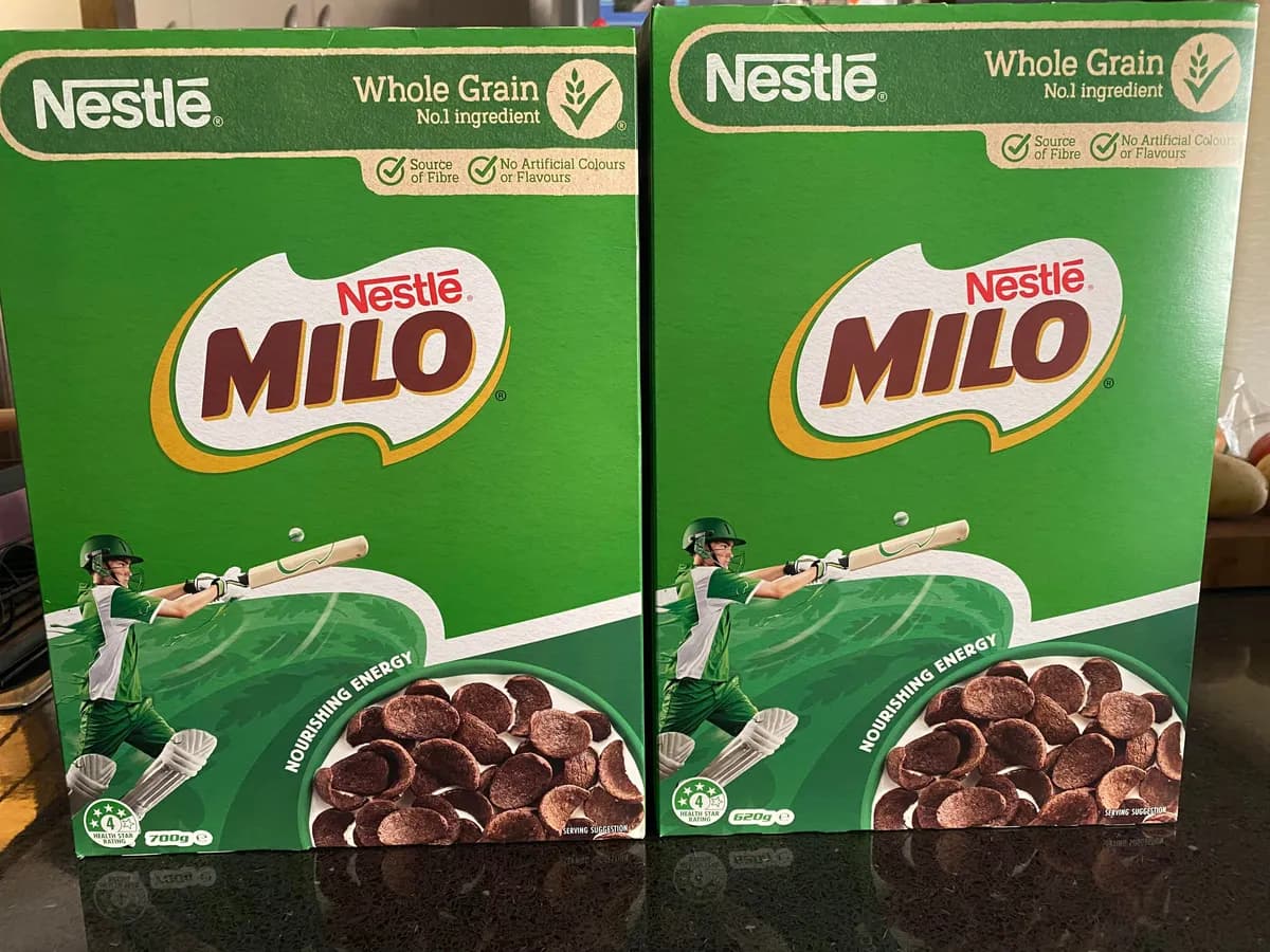 Milo Milo Cereal — 700g to 620g