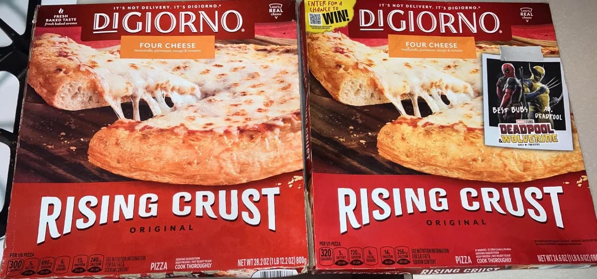 Digiorno Rising Crust Pizza — 27.5oz to 23.9oz