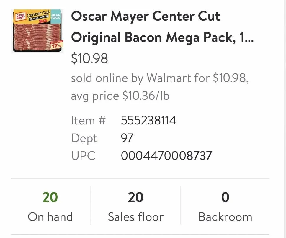 Oscar Mayer Mega Pack Bacon — 22oz to 17oz
