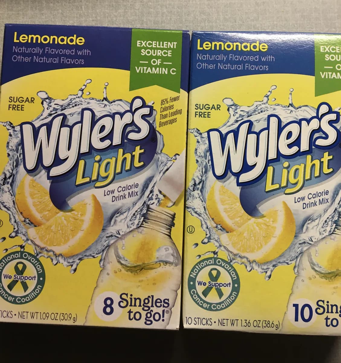 Wyler's Drink Packets — 10ct to 8ct