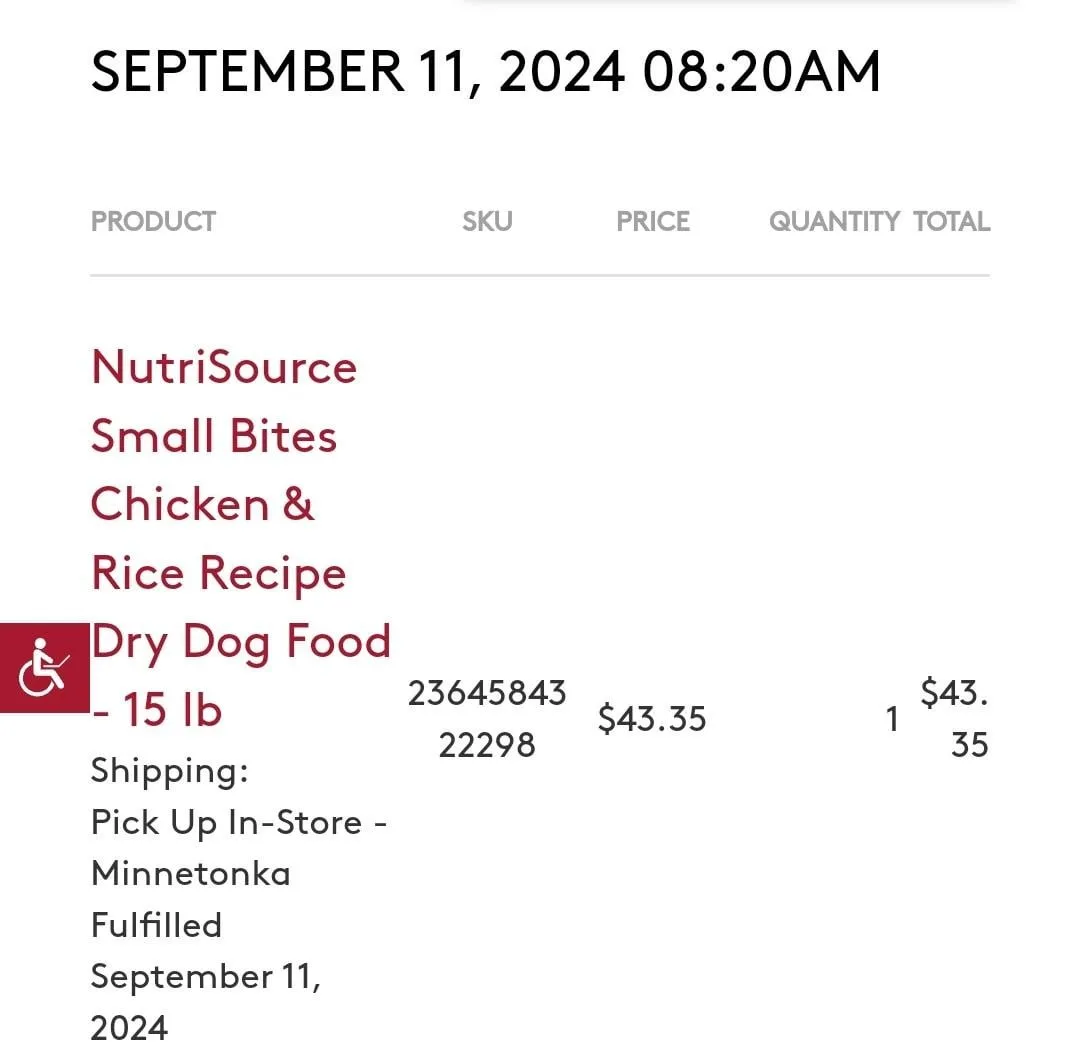 Nutrisource Nutrisource Dog Food — 15lb to 12lb